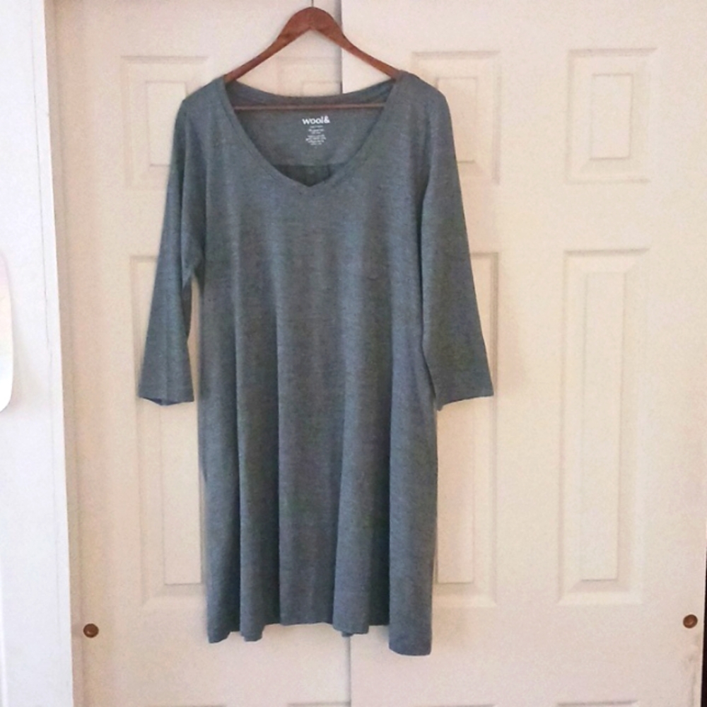 Wool& willow swing dress - L - Grey